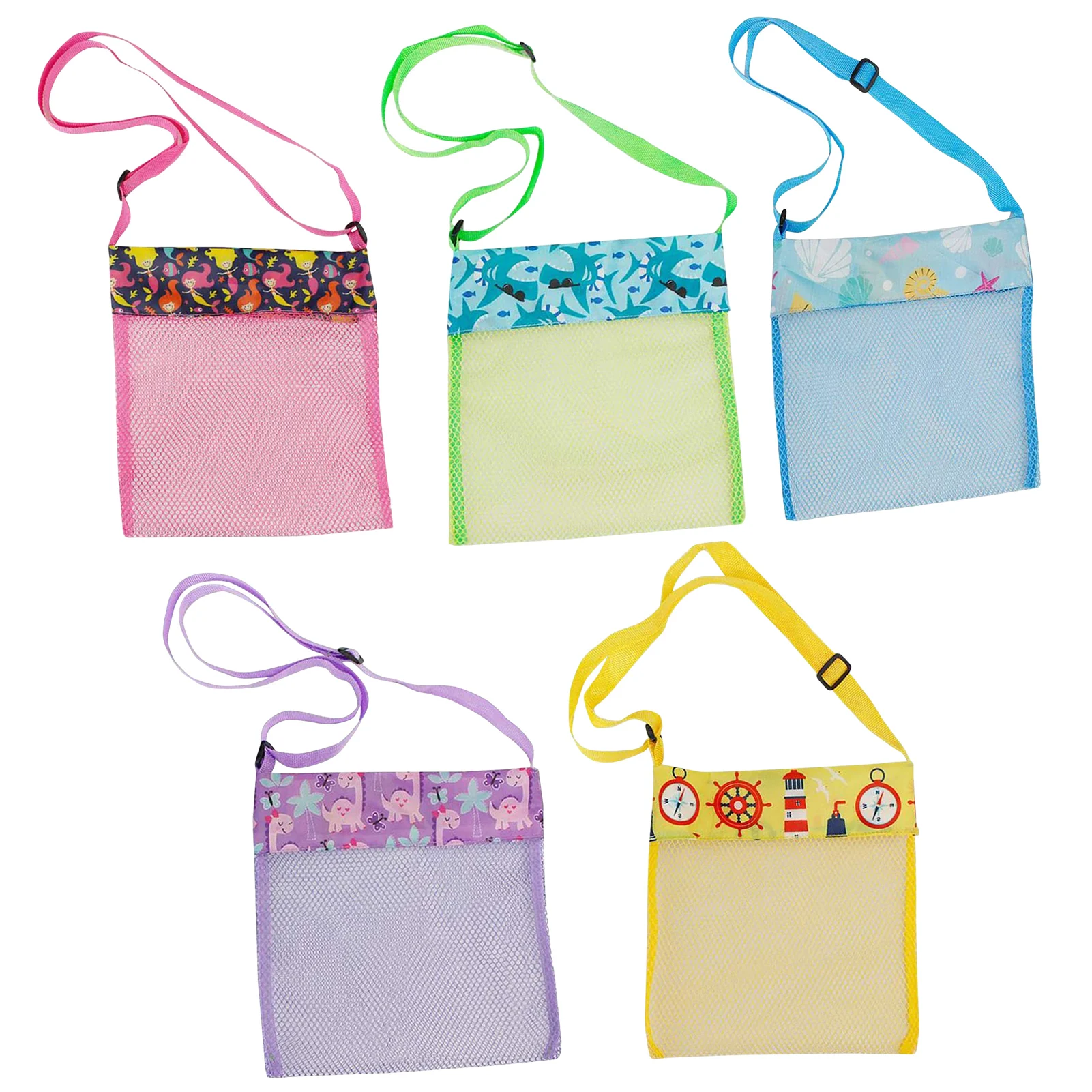 

Kids Toy Storage Mesh Shell Bag Backpack Portable Cute Animal Pattern Messenger Bag Children Beach Toy Bag