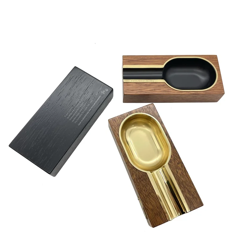 

2021 Wood Cigar Ashtray Metal Ash Tray Outdoor Luxury 1 Holder Cigarette Ashtrays For COHIBA Cigar Accessories Ash Tank CA-011b