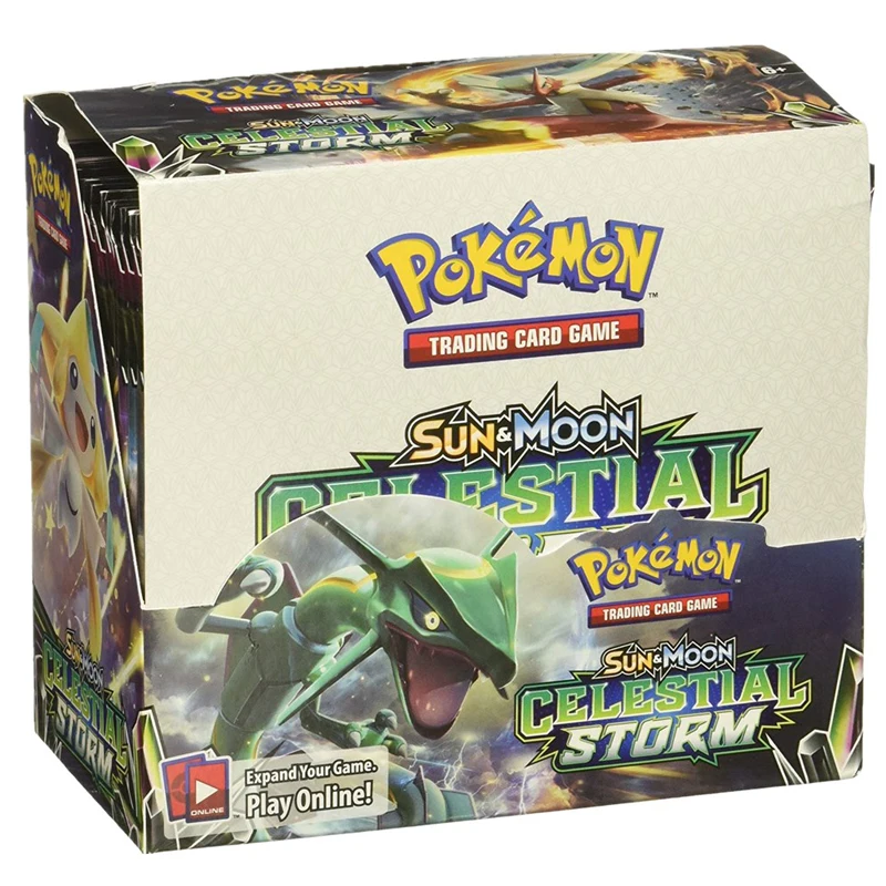 

324 Cards Pokemon Tcg: Sun & Moon Celestial Storm 36-Pack Booster Box Trading Card Game Kids Collection Game Toys