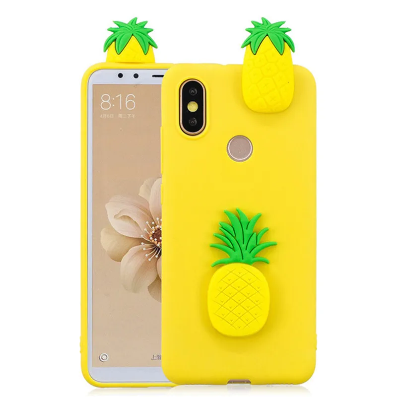 Pineapple 3D Мягкий силиконовый чехол из ТПУ для Xiaomi mi A1 A2 с забавным рисунком с героями мультфильмов чехол для Red mi Примечание iPhone 7 6 Plus 5 iPad Pro 4 4X 5A 6A 4X S2 Red mi 5 Plus - Цвет: Pineapple