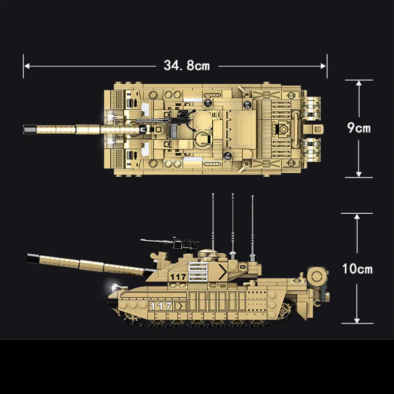 WOMA 475 + шт. Строительные блоки C0116 C0117 Battle WW2 военный средний танк город технический