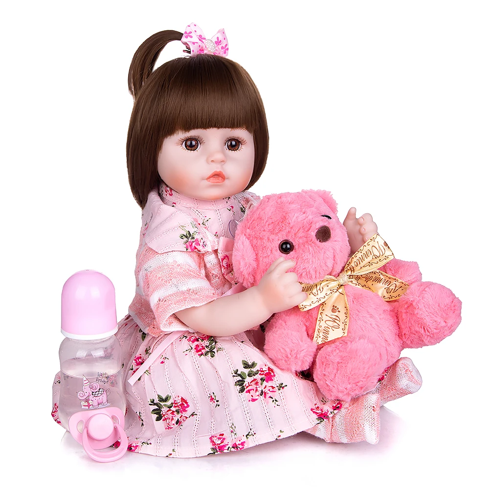 KEIUMI Новое поступление 18 дюймов реалистичные Reborn Baby Doll мягкий силиконовый 46 см как