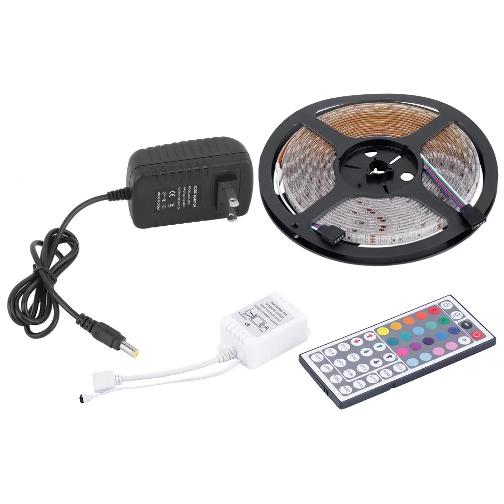 5 м 5050 RGB 300 Светодиодная лента + 12 В источник питания 44key пульт дистанционного