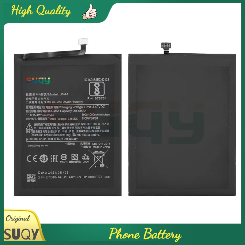

Battery for xiaomi Redmi Note 7 Pro 4000mAh BN4A Bateria for Redmi Note 7 Pro Battery Replacement Batterie for Note 7 Batteria