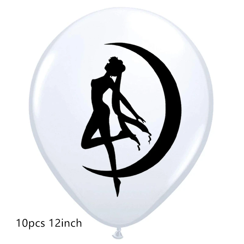 10pcs 12inch Новинка 10 шт. латексные шары Сейлор Мун Аниме тема девушки день рождения украшения Принцесса месяц заяц Кролик баллоны детские игрушки - Цвет: 10pcs 12inch