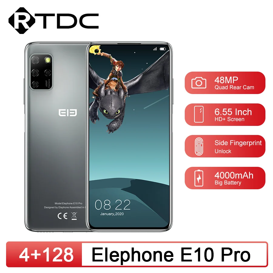 Elephone E10 Pro смартфон с 5 дюймовым дисплеем восьмиядерным процессором ОЗУ 4 Гб ПЗУ 128