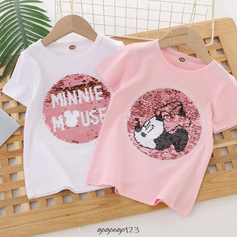 Детская футболка с коротким рукавом на мальчиков Harajuku в стиле Микки и Минни Маус