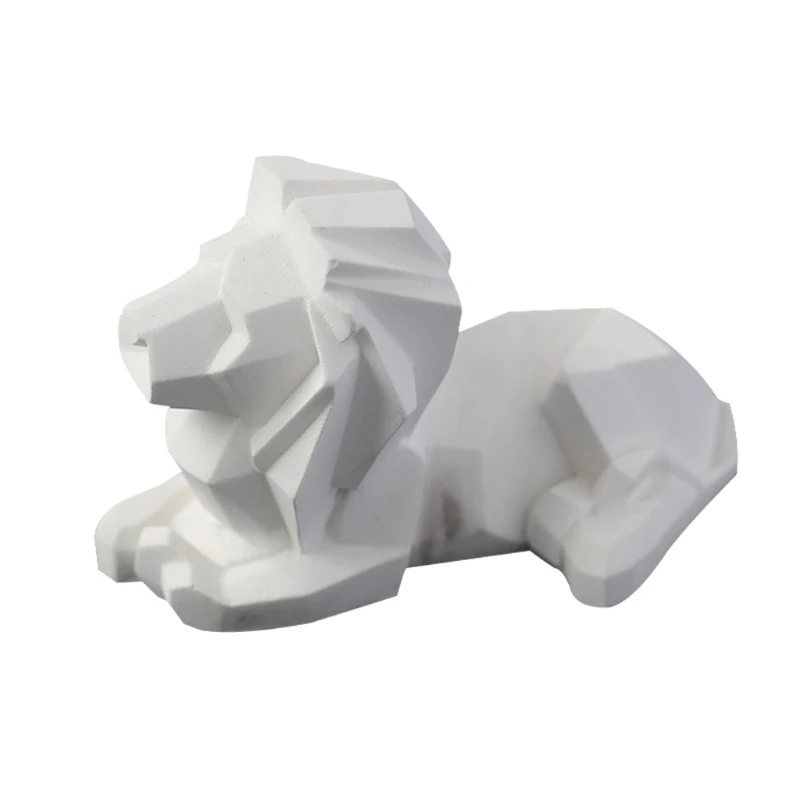 

Geometric 3D Lion Resin Casting Silicone Mold 3D Animal Beast Soap Mold Tools 87HC