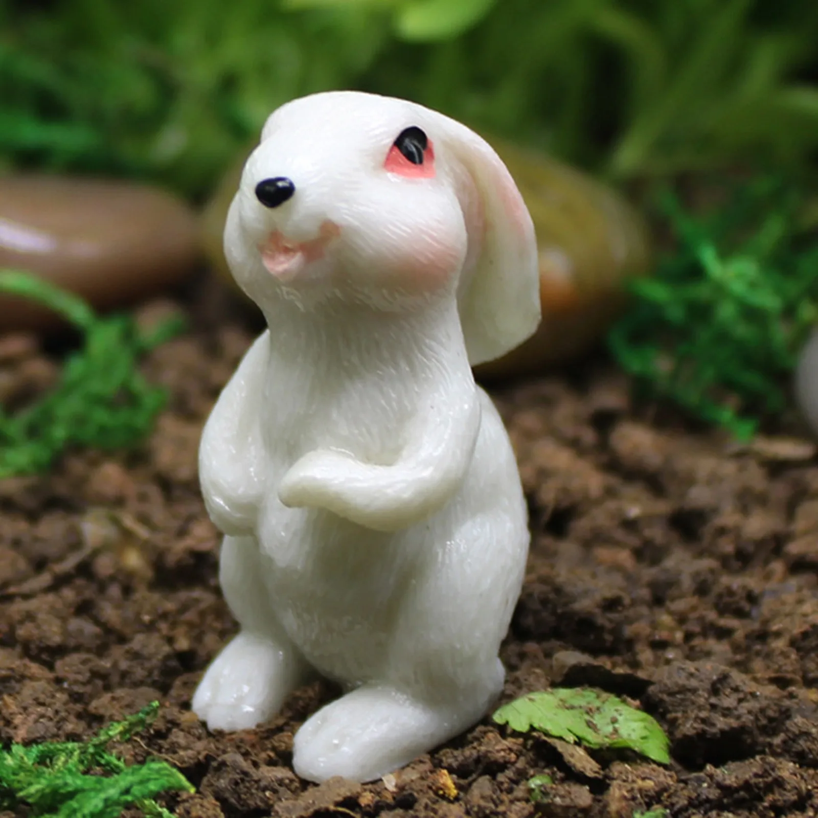 

New Cute Fleshy Micro Landscape Rabbit Ornament Creative Cake Mini Decoration Cartoon Doll Gardening Scenery Shooting Props