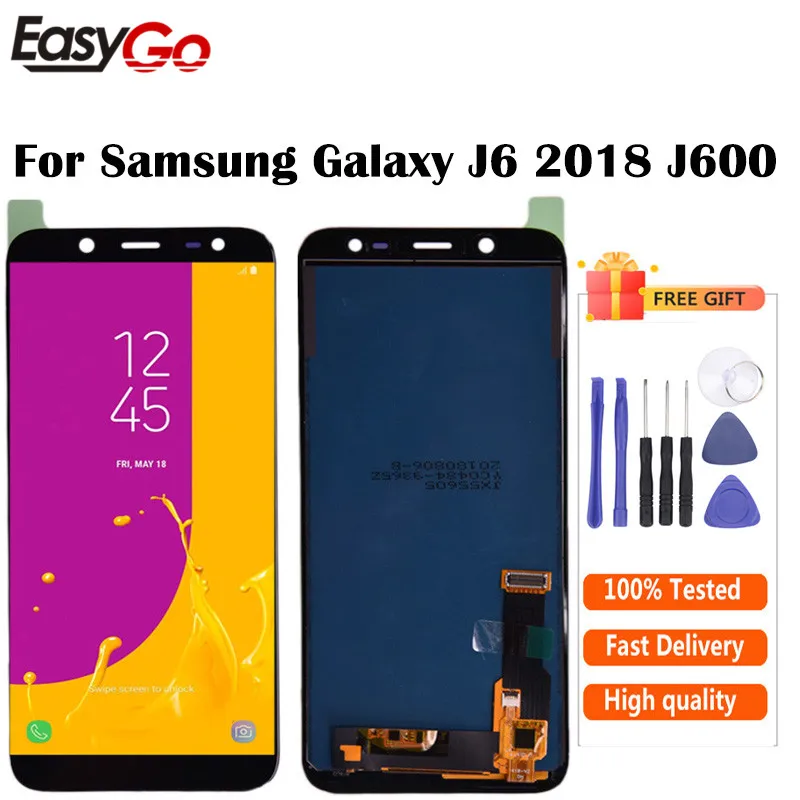 Для Samsung J6 2018 LCD J600 J600F ЖК дисплей с сенсорным экраном дигитайзер в сборе