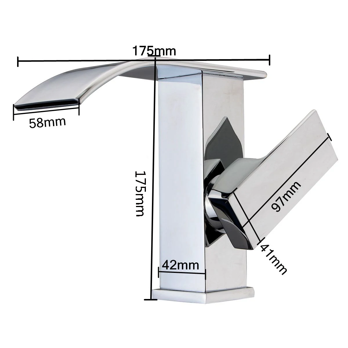 

Chrome Waterfall Basin Sink Faucet Antique Brass Waterfall Basin Mixer Tap Single Handle Bathroom Crane Cold And Hot Faucet