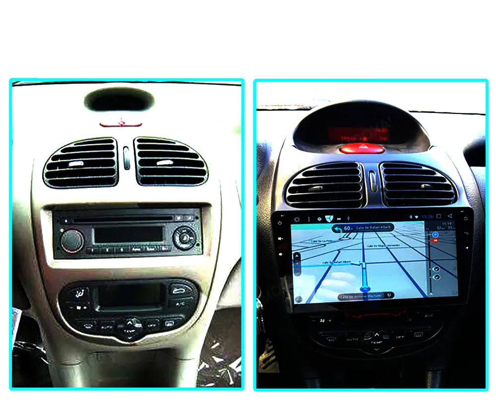 Автомагнитола на Android 10 0 4 + 64 ГБ GPS навигация для Peugeot 206 2000 2016 мультимедийный плеер
