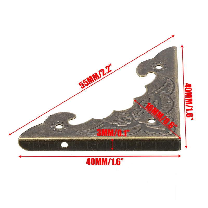 Металлические углы античные латунные ювелирные изделия Подарочная коробка