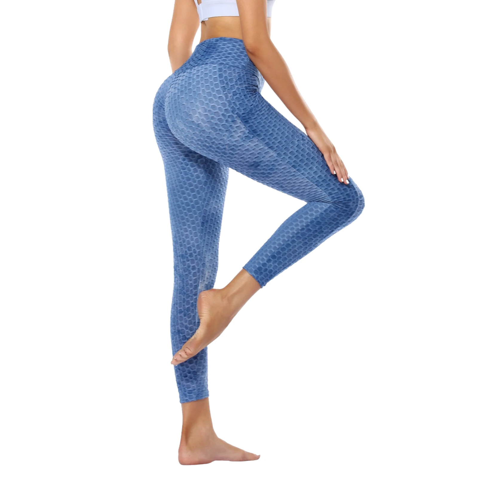 

Sexy Women Yoga Pants Tie Dye Honeycomb Stretch High Waist Butt Lifting Workout Tights Leggings