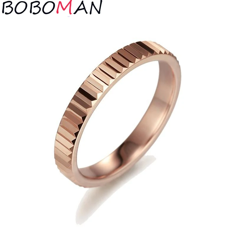 

3 мм тонкое титановое стальное розовое Золотое кольцо для пары простое модное розовое Золотое кольцо на палец для женщин и мужчин мужские по...