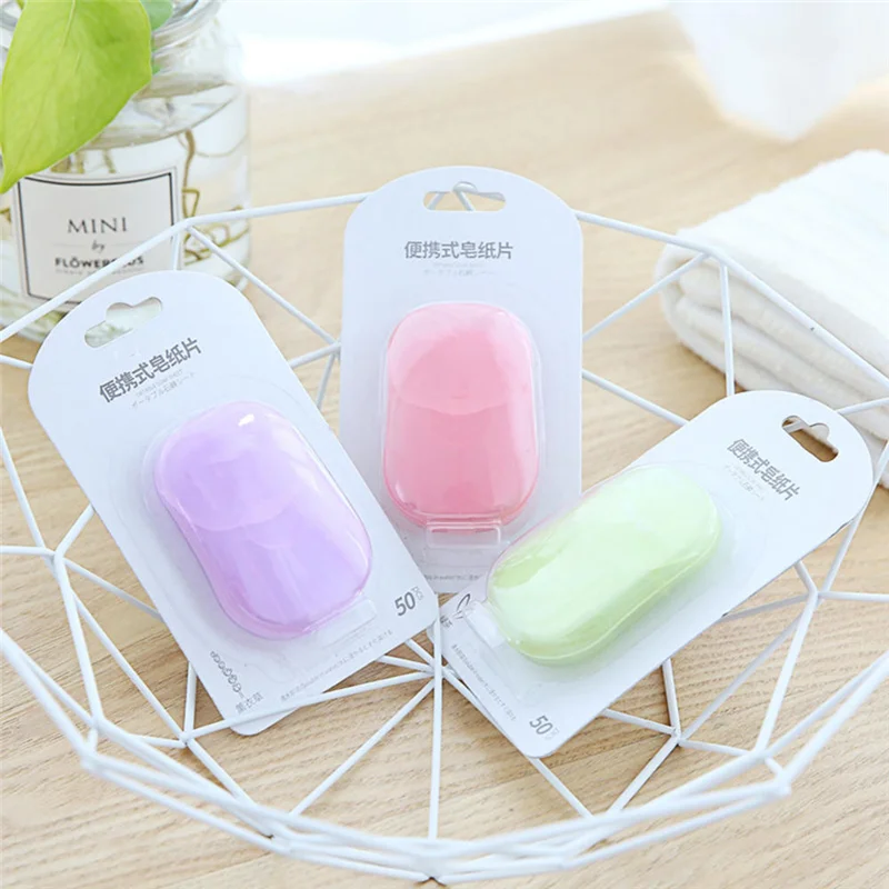 50 листов/коробка бренд одноразовое мыло Бумага путешествия Портативный сделайте