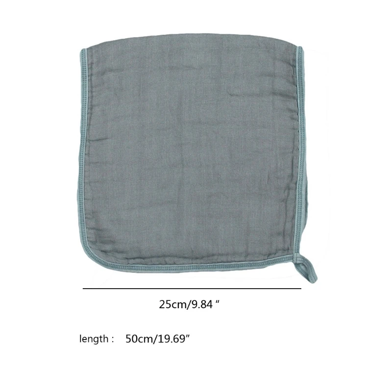 

Bamboo Cotton Baby Burp Cloth Super Absorbent Solid Color 6 Layers Burping Rags