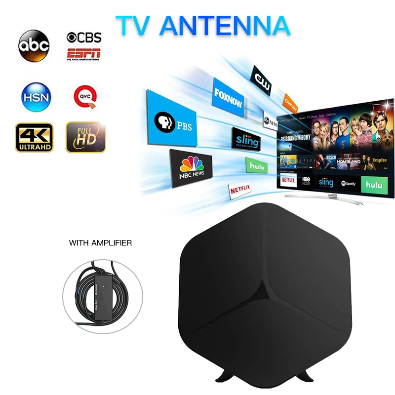 2020 новый Крытый 3000 миль цифровая антенна 4K HD телевизионная с усилителем сигнала