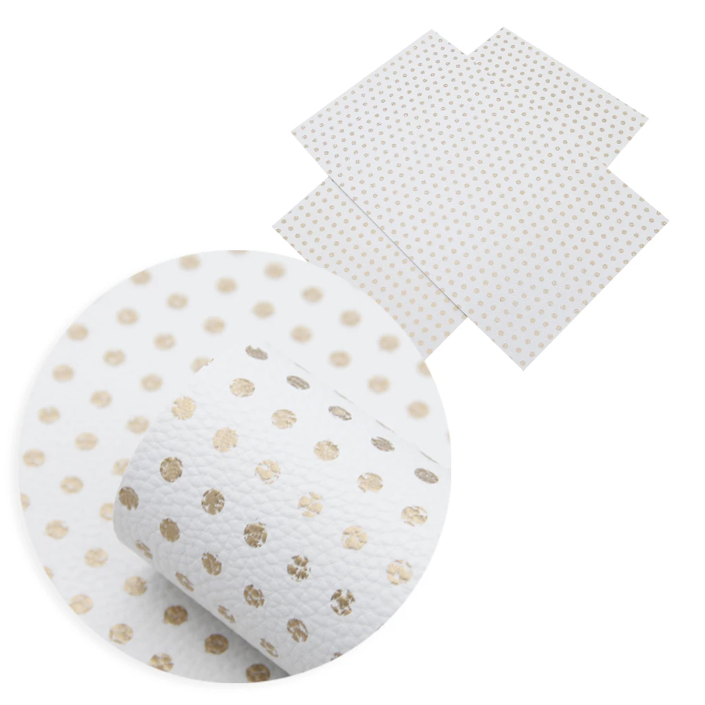 Давид аксессуары 20*33 см Золотой горошек личи искусственная кожа ткань сделай сам