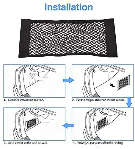 

WATERCARBON универсальная сумка-Органайзер для багажника заднего сиденья грузовой сеточку гибкого нейлона хранения автомобиля стены чехол для ...