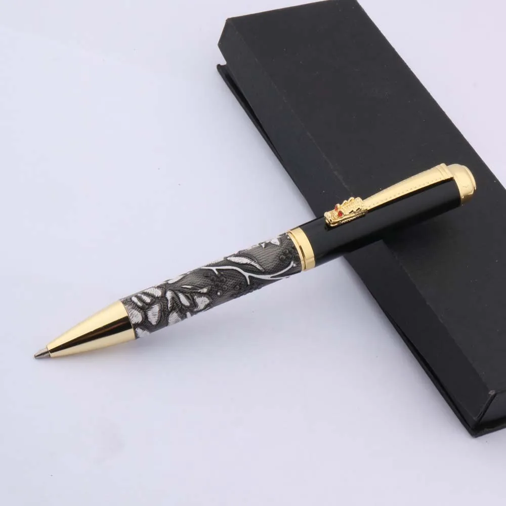 Вэнь серого цвета с золотой дракон клип перо для каллиграфии авторучка|pen quality|pen
