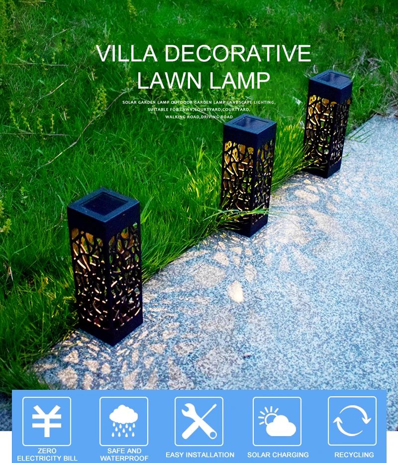 Светодиодная уличная лампа на солнечной батарее садовый светильник для двора