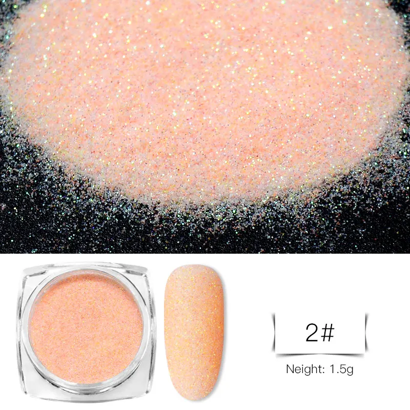 0.2g Ice Transparent Mirror Nail Glitter Powder Mirror Glitter UV Gel Pigment Magic Chrome Dust 6 Colors Nail Art Decorations - Цвет: W4350