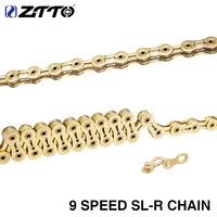 ztto mtb road bicycle 9 speed golden slr chain 9s 27s bicycle chain ultralight part durable gold