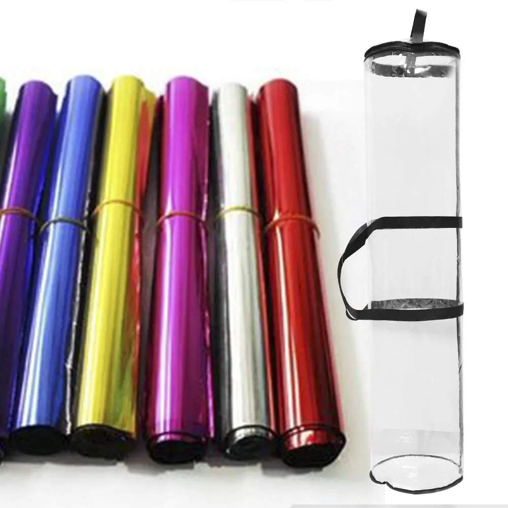 

Gift Wrapping Paper Storage Bag Organizer Bag 40 Inch PVC Clear Bag Zippered Wrap With Handles Zippered For Party Decoration