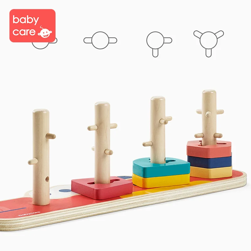 Babycare цветная цифровая познавательная игрушка деревянная детская ранняя