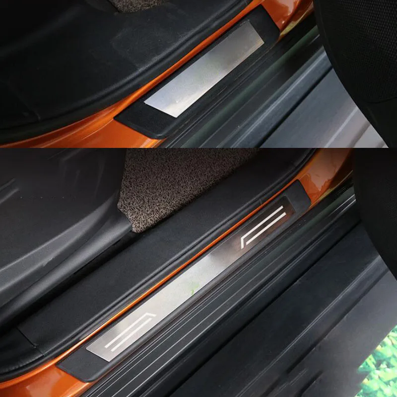 4 шт. автомобильный Стайлинг из нержавеющей стали Накладка на порог Защитная