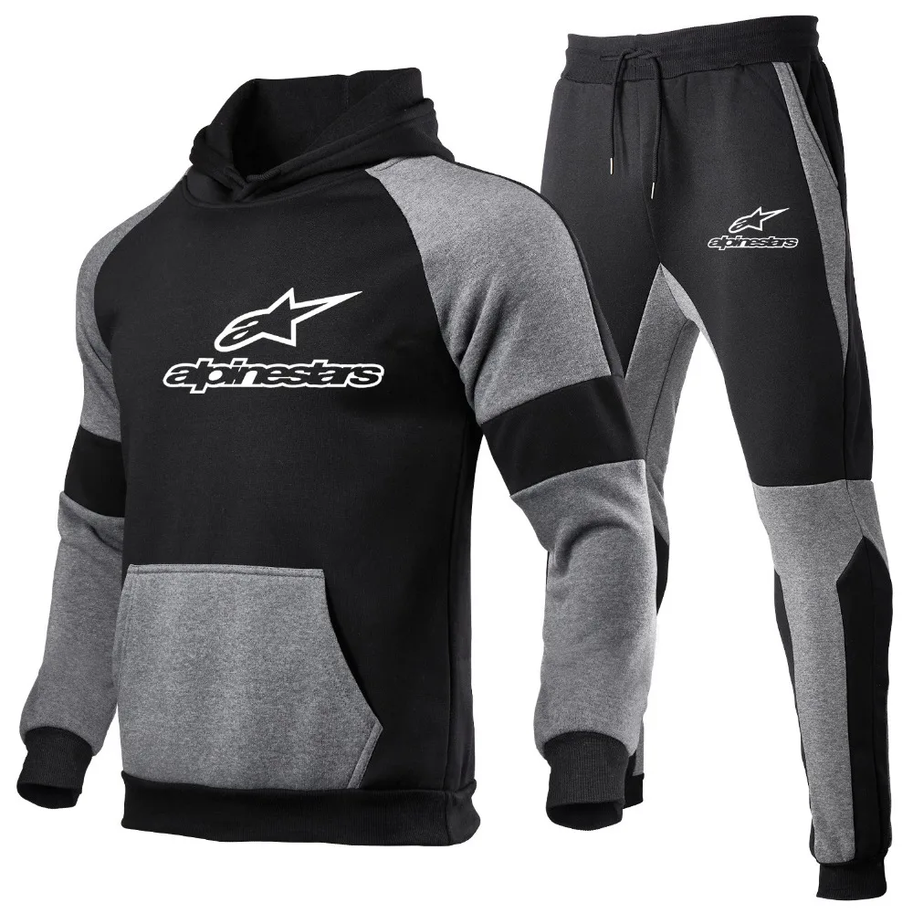 

Spring Men's Clothing Sets Gradient Print Sweatshirt Men's SetsHoodies + Pants Harajuku Sports Suit Tracksuit Running Sports