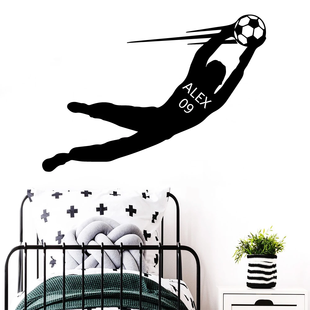 Настенные наклейки для мальчиков и девочек детской комнаты футбольного мяча |