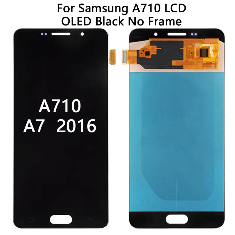 Super AMOLED A710F ЖК-дисплей для Samsung Galaxy A7 2016 LCD A710FD A7100 дисплей с рамкой сенсорный экран