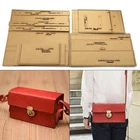 Модный кожаный кросс-боди пакет из крафт-бумаги шаблон, шитье акриловый рисунок шаблон формы, DIY кожаный мешок дизайн трафарет поставки