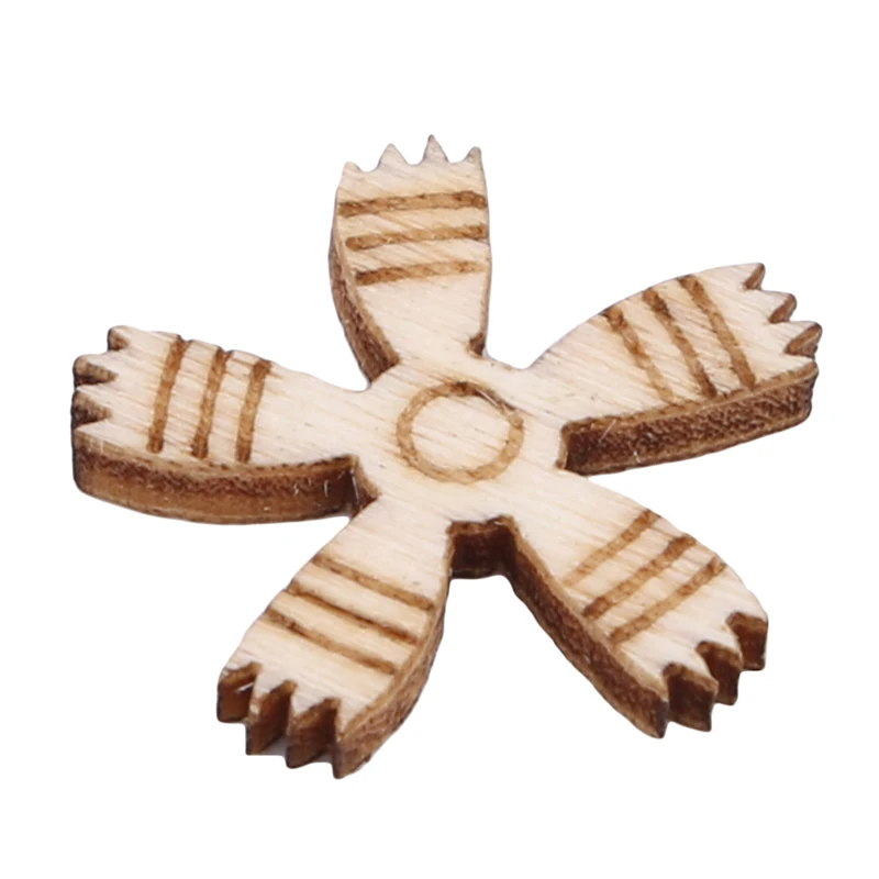 50/100pcs Wooden Buttons New Arrival Flower Leaf Shape Mixed Wood Buttons DIY Wood Environmental Decorative Handicrafts