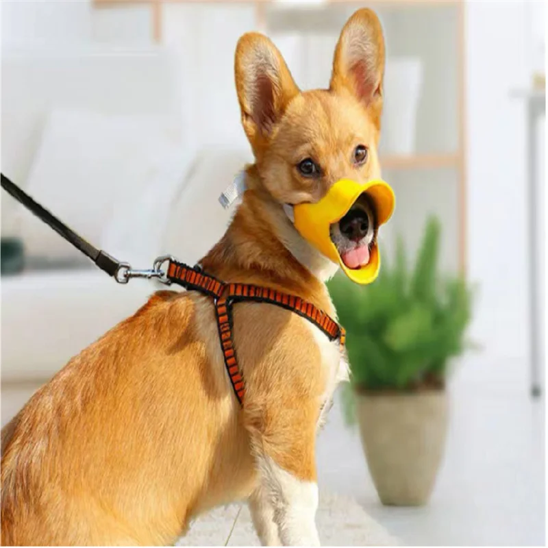 

Perros Accesorios Silicone Cute Dog Muzzle Duck Muzzle Mask for Dogs Anti Bite Stop Barking Small Large Dog Mouth Pet Supplies