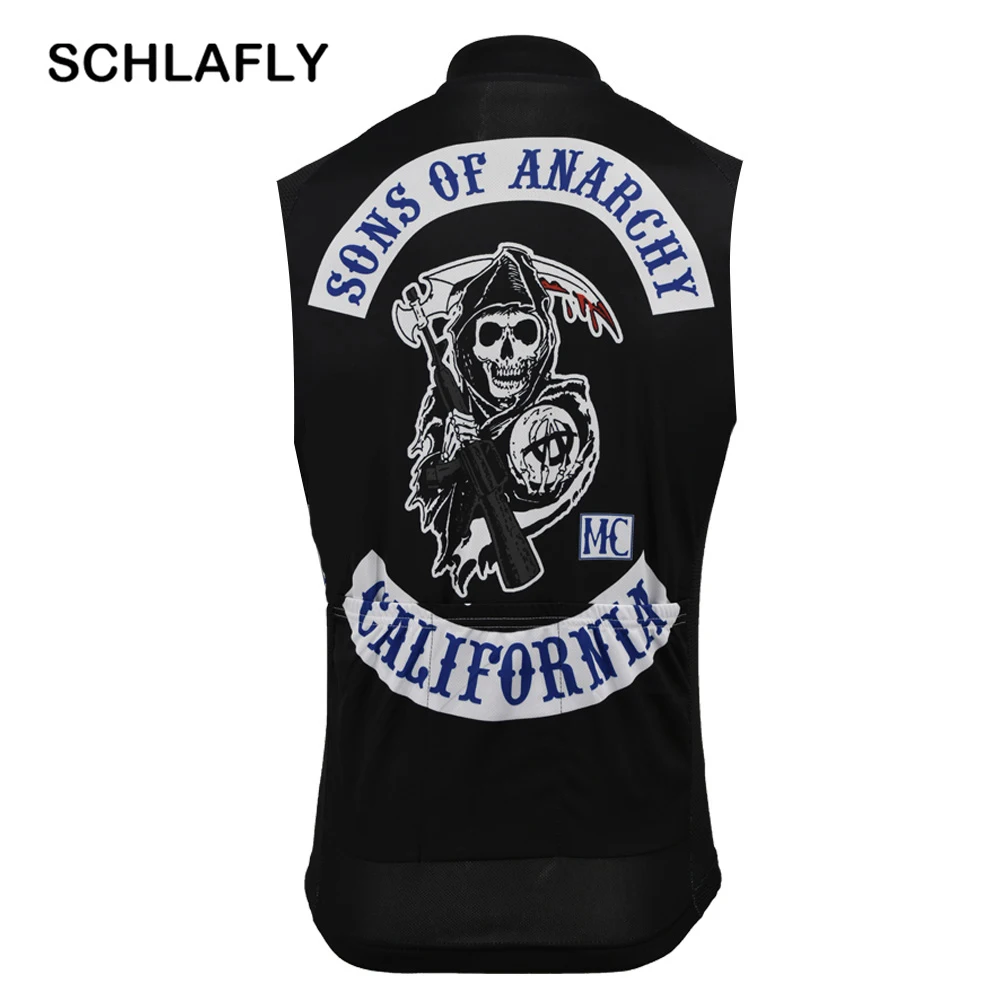 Велосипедная жилетка Son of anarchy черная одежда для велоспорта гонок велосипедная