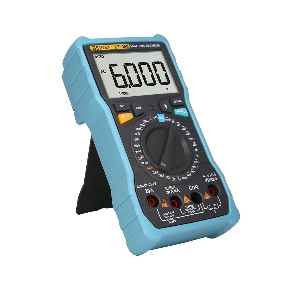 Цифровой мультиметр BSIDE ZT-M0 True RMS 6000 ЖК-дисплей проверка постоянного/переменного
