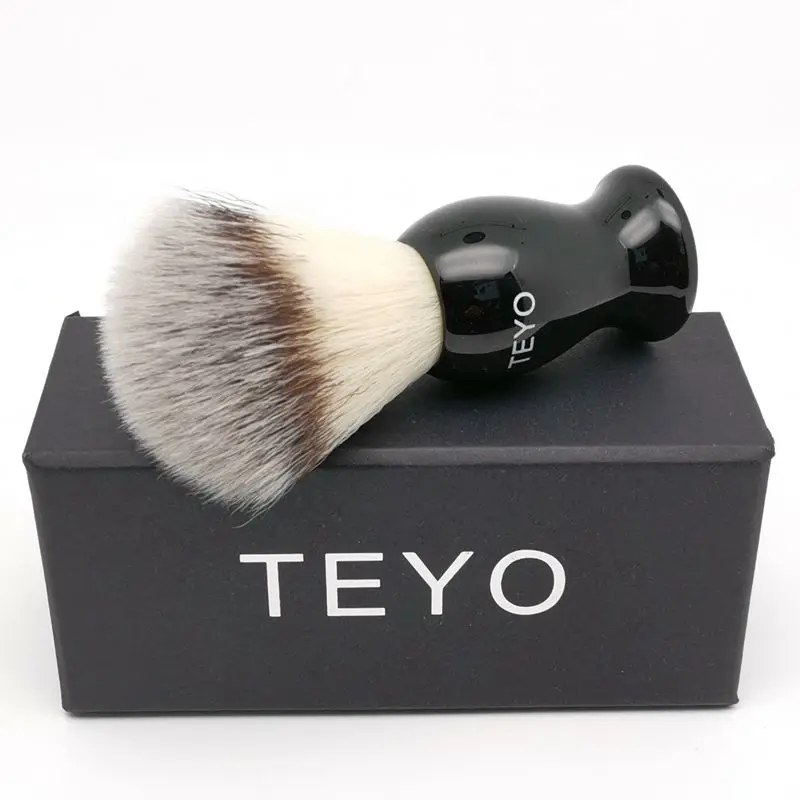 TEYO Synthetic Shaving Brush of Resin Handle With Gift Box Perfect for Man Wet Shave Beard Brush