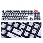 Колпачки для клавиш с серебряным тоном для механической игровой клавиатуры Cherry MX Outemu с подсветкой, Набор колпачков для клавиш из АБС-пластика с 104 кнопками