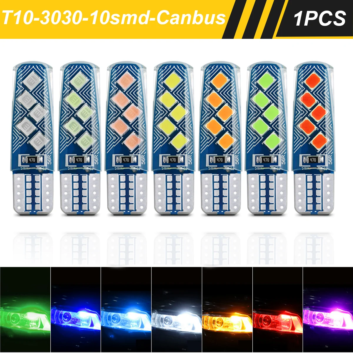 

1 шт., автомобильная купольная лампа T10 W5W, 194 дюйма, 12 В