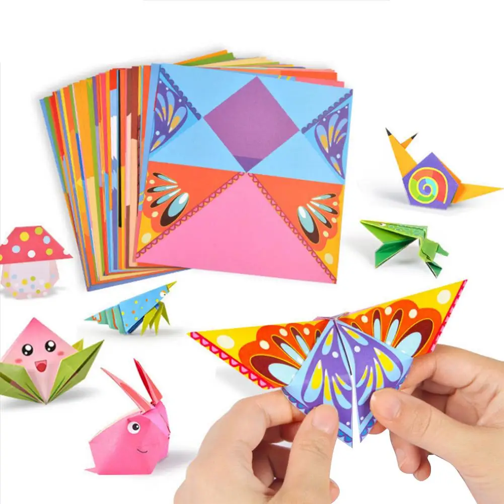 

DIY Craft Origami Paper Handcraft Paper Pack Kids Educational Toy Color Origami Paper Cutting Kindergarten Handmade Materials