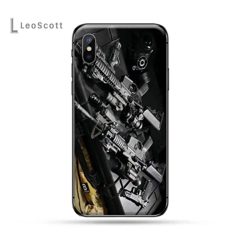 

Rifles AR 15 Guns pattern high quality luxury Anti-fall Phone Case for iPhone 11 12 pro XS MAX 8 7 6 6S Plus X 5S SE 2020 XR