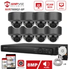 Hikvision OEM 8CH 4K NVR Kit POE IP Camera Security System Outdoor Security IP66 Hik-Connect IR 30m 2,8mm Lens H.265