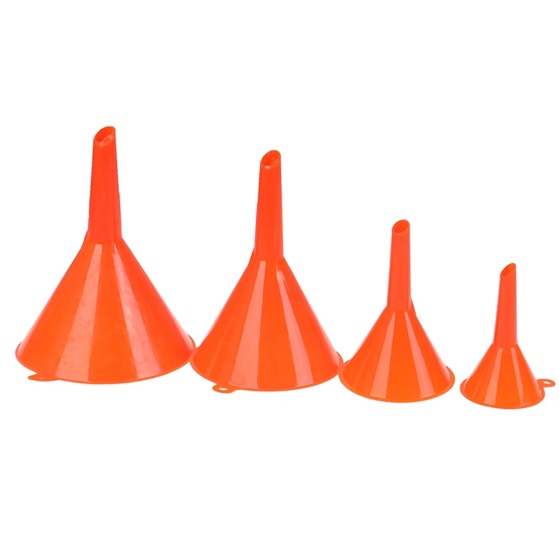 

4Pcs/set Durable Plastic Funnel Hand Car Van Fuel Petrol Water Oil Spout Pour