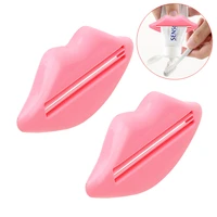 automatic toothpaste squeezers sexy red lip type toothpaste dispenser bathroom products household merchandises 2 pcsset