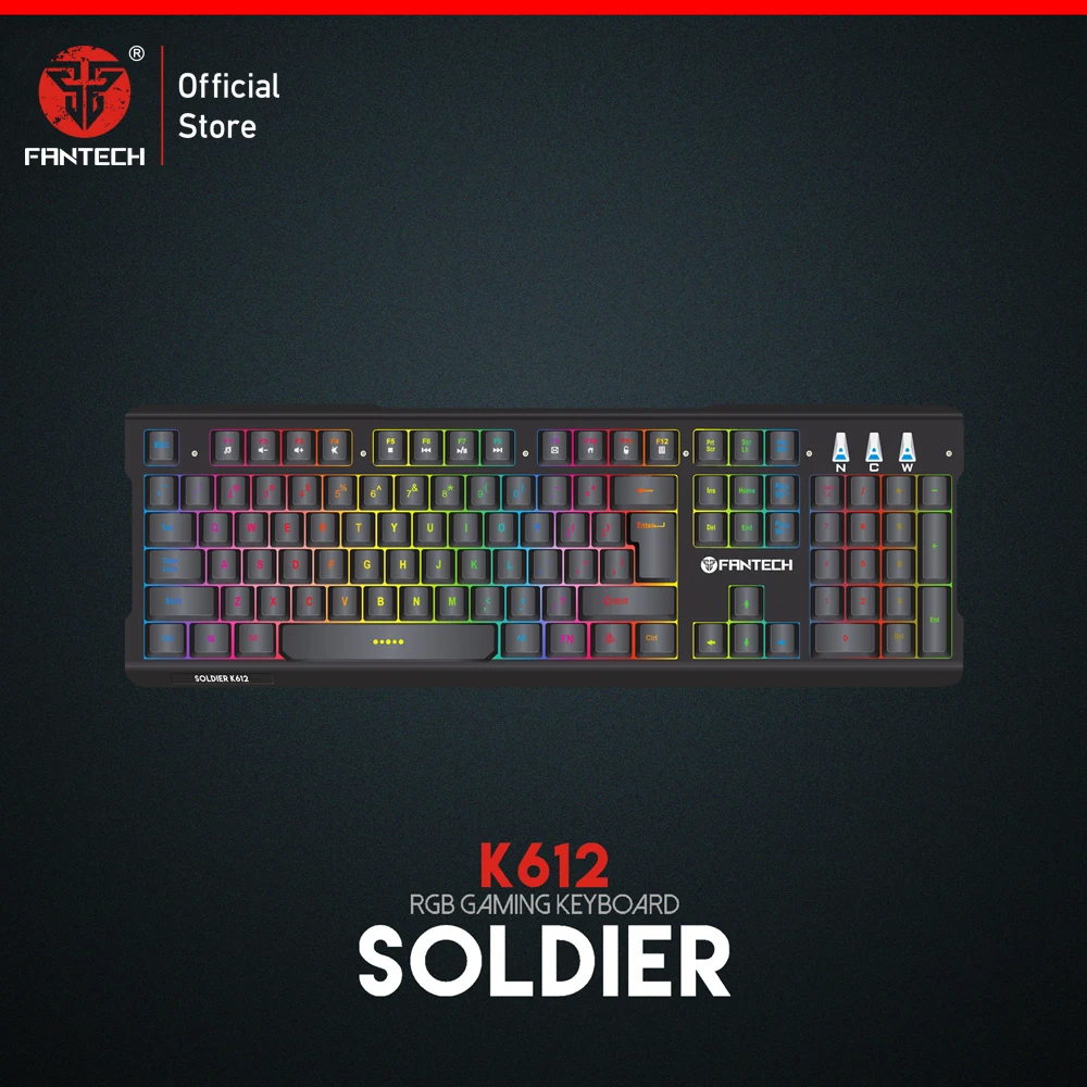 Профессиональная игровая клавиатура FANTECH K612 104 клавиш 19 кнопок без конфликта для