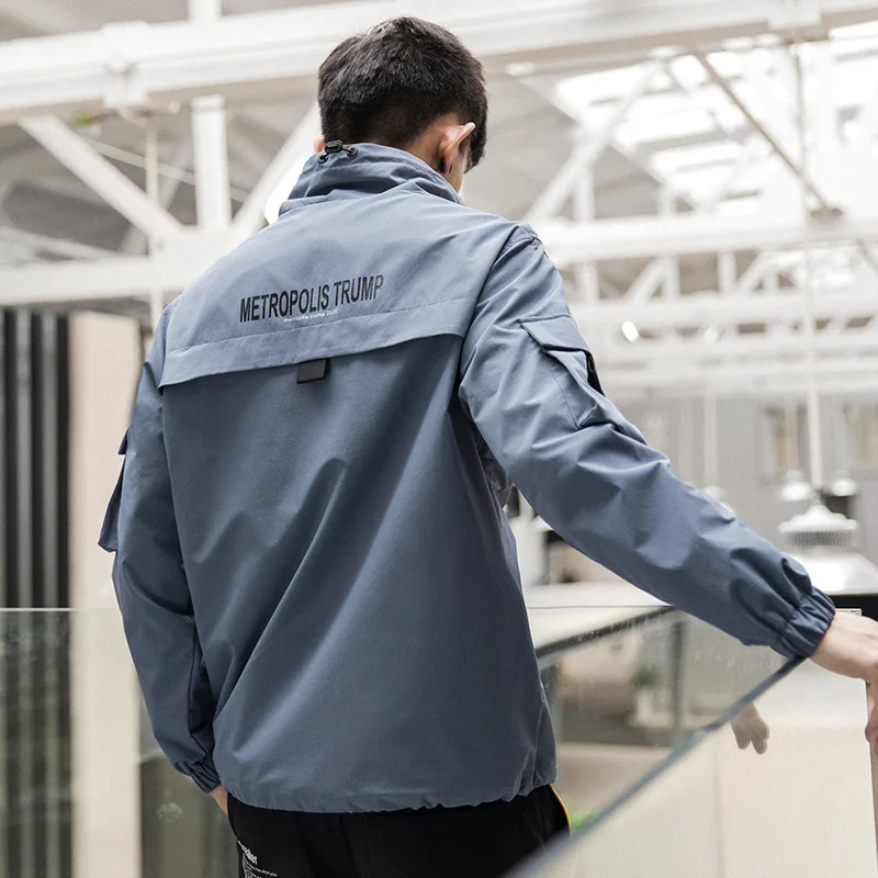 Ветровка мужская Светоотражающая в стиле хип-хоп уличная одежда Харадзюку