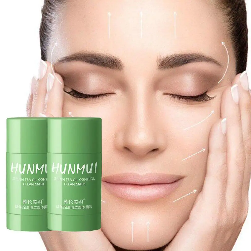 

1Pcs 40g Green Tea Cleansing Mask Acne Blackhead Clearing Mask Shrink Pores Moisturizing Mud Mask Face Supplies 2021